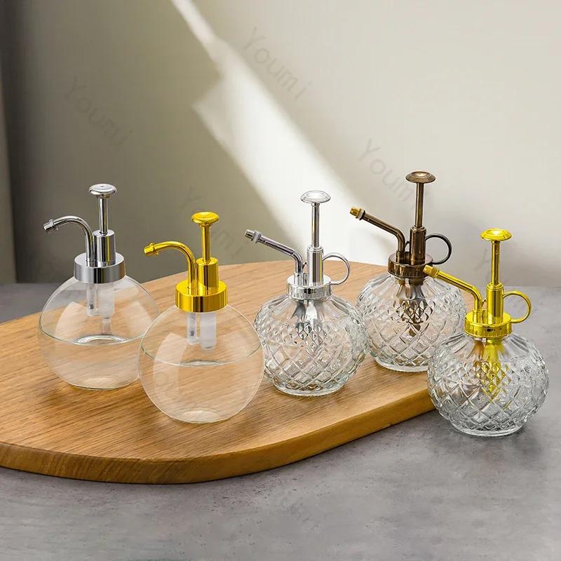 Sticla de pulverizare din sticlă cu relief nordic Pulverizator de ceață pentru casă vintage Pulverizator de grădină tip pneumatic Accesorii pentru baie Sticle de igienizare
