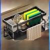 Punch-Free Kitchen Sink Rack: Drain, Rag, & Spice Organizer