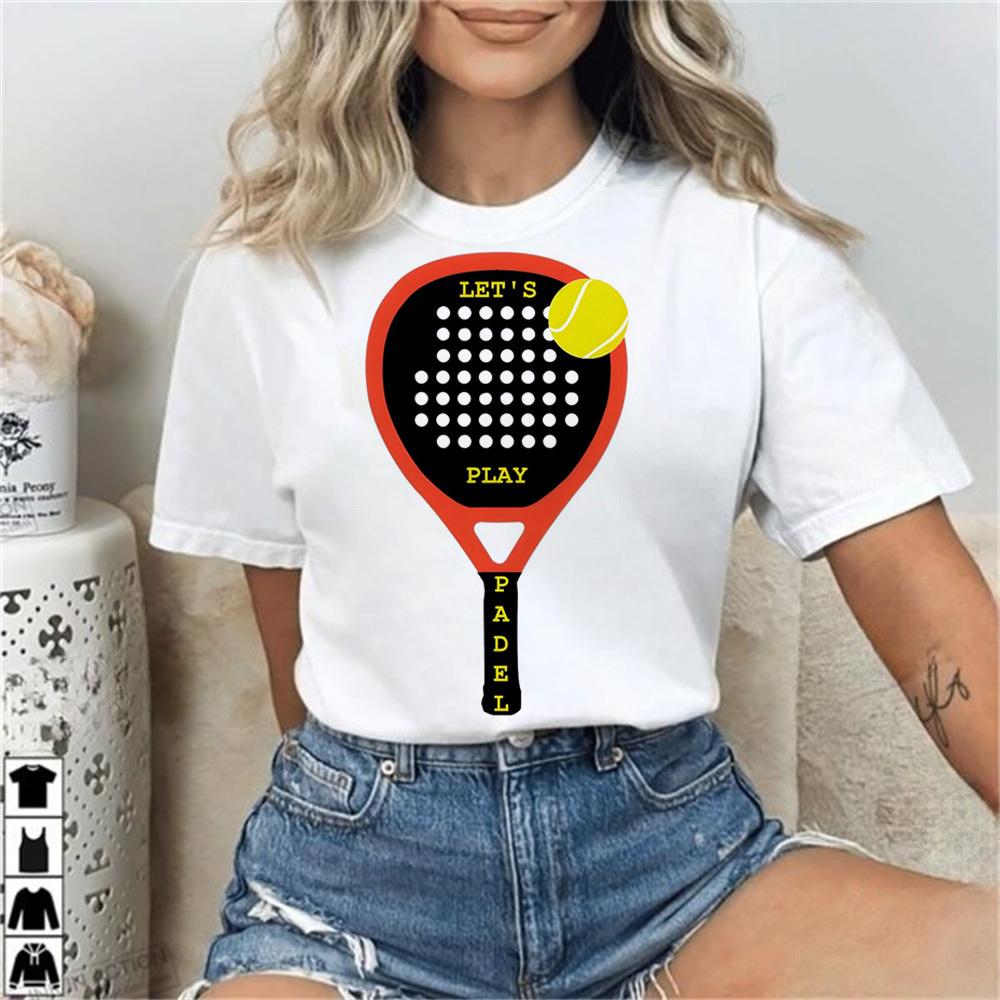 Padel Top Tees Wounisex Grunge Graphic Punk Kawaii University Breathable Top Tees Anime Trendy Comfortable Punk 2000s Digital