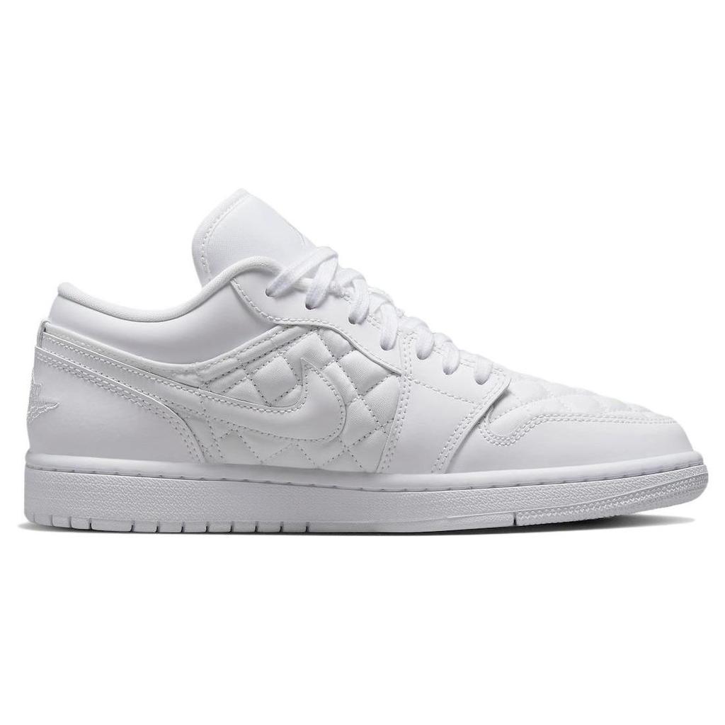 Air Jordan 1 Low Triple White Quilted Women Sneakers DB6480-100