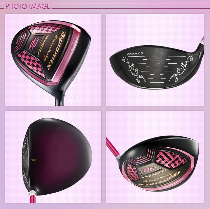 Dyna Golf Ultra High Repulsion Dynamics Femina Prestige Driver with Premier Light Lady Shaft, 13.5° L, and Golf Pride 25g Grip