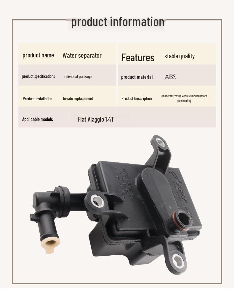Oil-Gas Separator Valve Filter for Fiat Viaggio, Ottimo, Freemont 1.4T