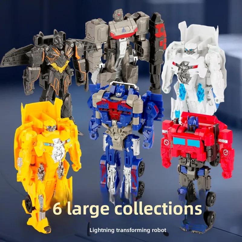 Transformation Car Toys for Kids One Step Deformation Robot Action Figure Model Puzzle Anime Model Deformation Car Boys Gifts