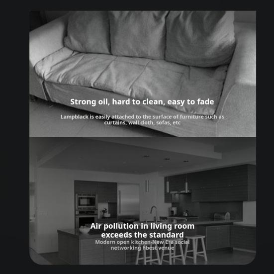 Portable Range Hood USB Powered 3-Speed Suction Fan Detachable Filter Desktop Kitchen Extractor Fan