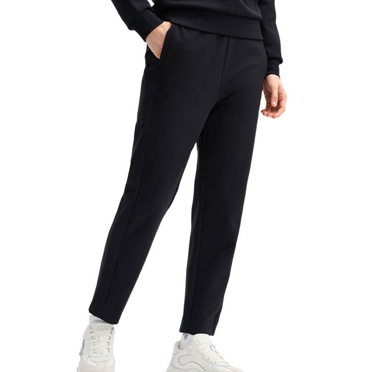 FILA Knitted Casual Straight Pants Men bottoms White Black F11M513605F-BK