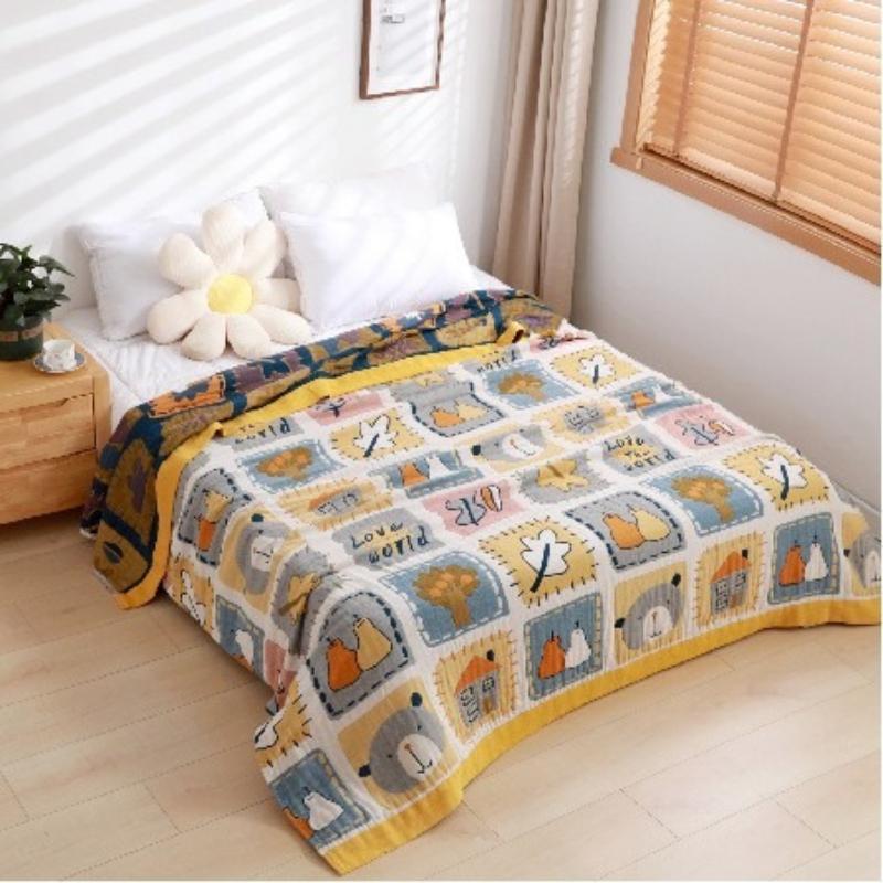 New Muslin Blanket Bed Sofa Travel Breathable Chic Mandala Big Soft Blanket