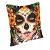 Catrina Cushion Cover Double Side Print Mexican Sugar Skull Girl Floor Pillow Case Living Room Custom Pillowcase Home Decoration