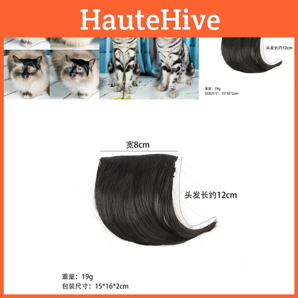 High-temperature Fiber Pet Costume Wig With Playful Side Bangs For Festive Fun