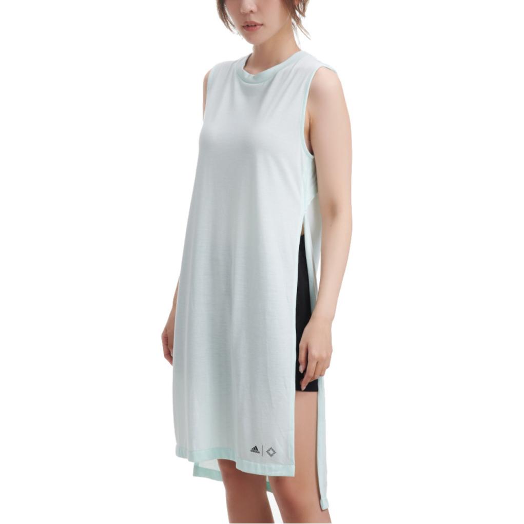 Adidas Sporty Mid-Length Sleeveless Dress Women Dress Light-Blue DT4137