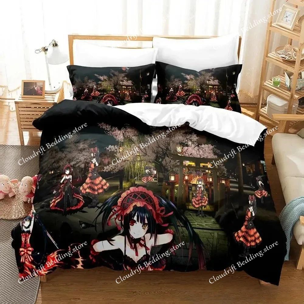 New Date A Live Tokisaki Kurumi Bedding Set Single Twin Full Queen King Size Bed Set Aldult Kid Bedroom Duvet Cover Sets Anime