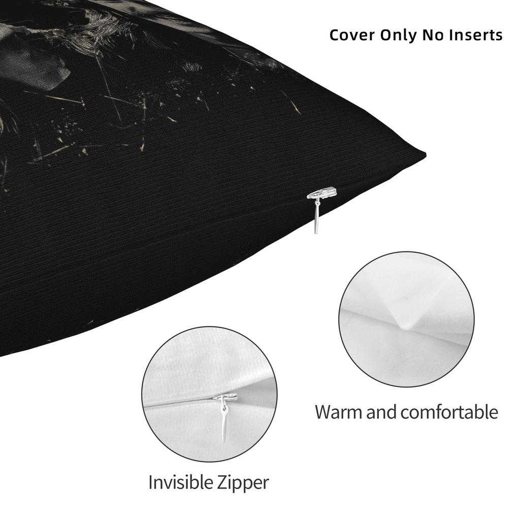 Pillow Cover Rush Band Vintage Pillow Case For Living Room Bed Chair Pillowcases