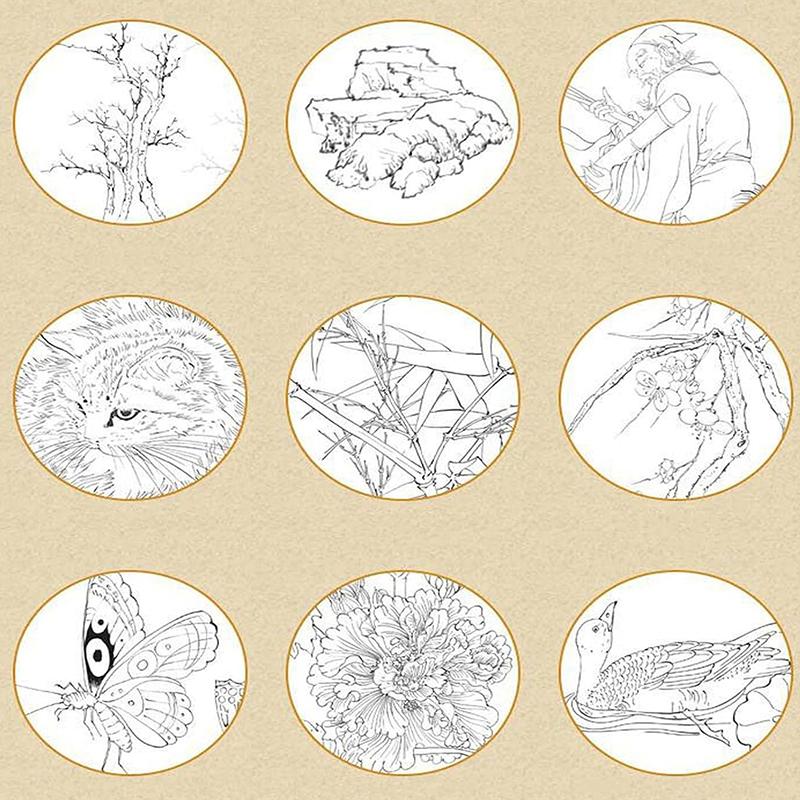 Pittura Cinese Disegno Bianco Album da Copia Stile Carta per Calligrafia Cinese Libro Per Pratica di Scrittura per Principianti