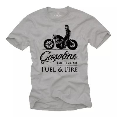 Custom Biker T Shirt With Chopper Motorcycle