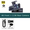 4K WIFI Dash Cam GPS 2160P Car DVR Front And 2.5K Rear Dual Lens Auto Car Camera With WDR Night Vision Black Box 24H Parking