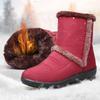 2025 Winter Shoes Women Snow Boots Waterproof Warm Plush Flat Non-slip Women Ankle Boots Brand Ladies Botas Plus Size 42 Black Red Brown