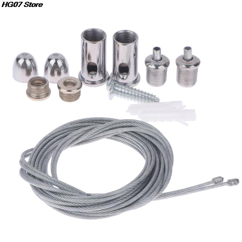 New 2Pcs/lot 1.5m/2m Lamp Lifting Rope Steel Cable For Lifting Various Panel Lights Can Be Used Without Ceiling Lamps Parts