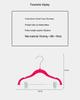 Children's Non-slip Flocked Hangers with Metal Clips for Clothing Displays
