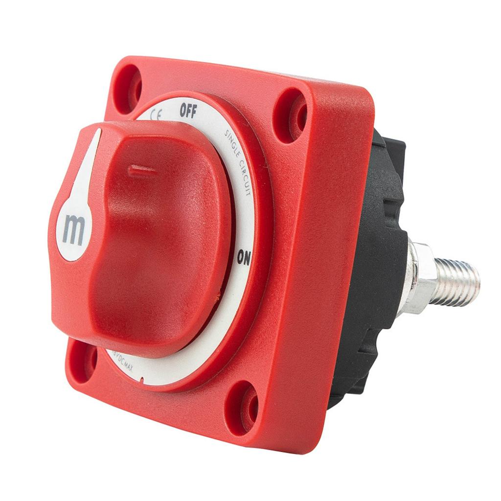 Battery Isolator Switch 48V 300A Red Heavy Duty Heat Resistant On Off Rotary Knob for Car RV Truck