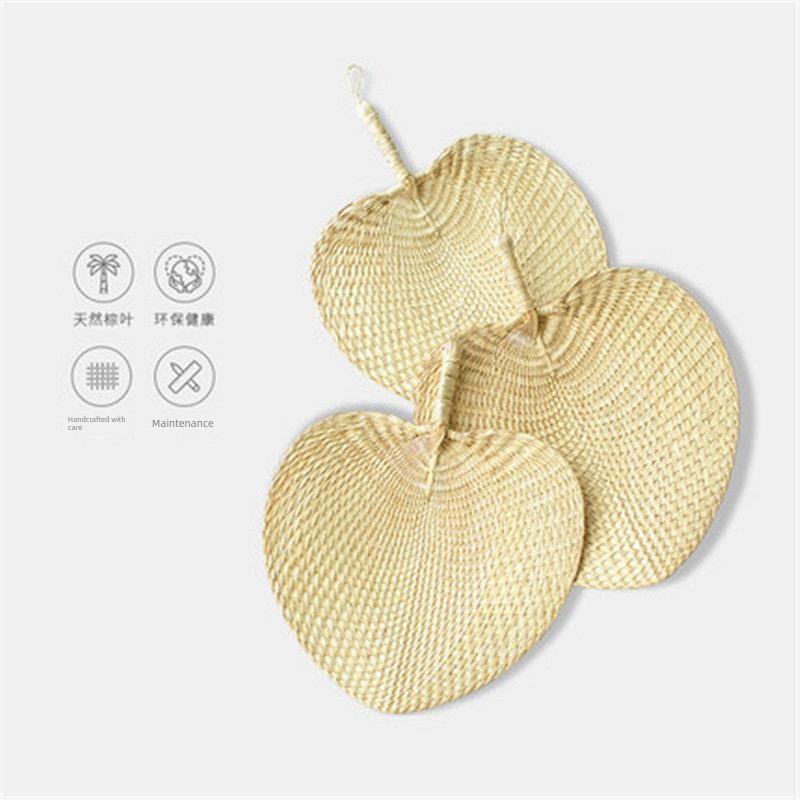 Traditional Handmade Woven Summer Fan, Banana Leaf Fan, Senior's Fan, Handmade Fan for Summer, Children's Fan