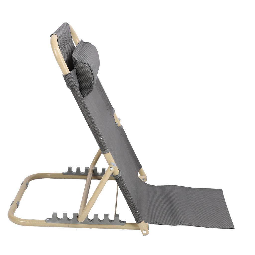 Lifting Bed Backrest 6 Gears Adjustable Folding Sit Up Back Rest Disability Bed Backrest Support L Size Large Gray