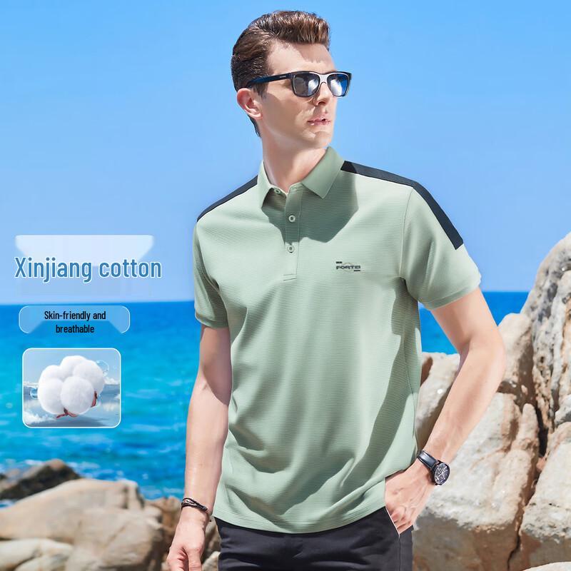FORTEI Men s Moisture-Wicking Cotton Blend Polo Shirt 2XL