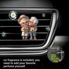 2D Flat Couple Car Vent Clip Decorative Diffuser (fragrance Not Included), Car Interior Decoration, Aromatherapy Clip, Ideal for Holiday Gifts