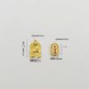 Ancient Gold Drip Oil Fu Character Pendant Bracelet Charm - Chinese Style DIY Alloy Accessory