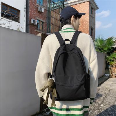 Solid Color Simple Version of Literary and Artistic Student Schoolbag Korean Version of Casual Style Large-capacity Backpack