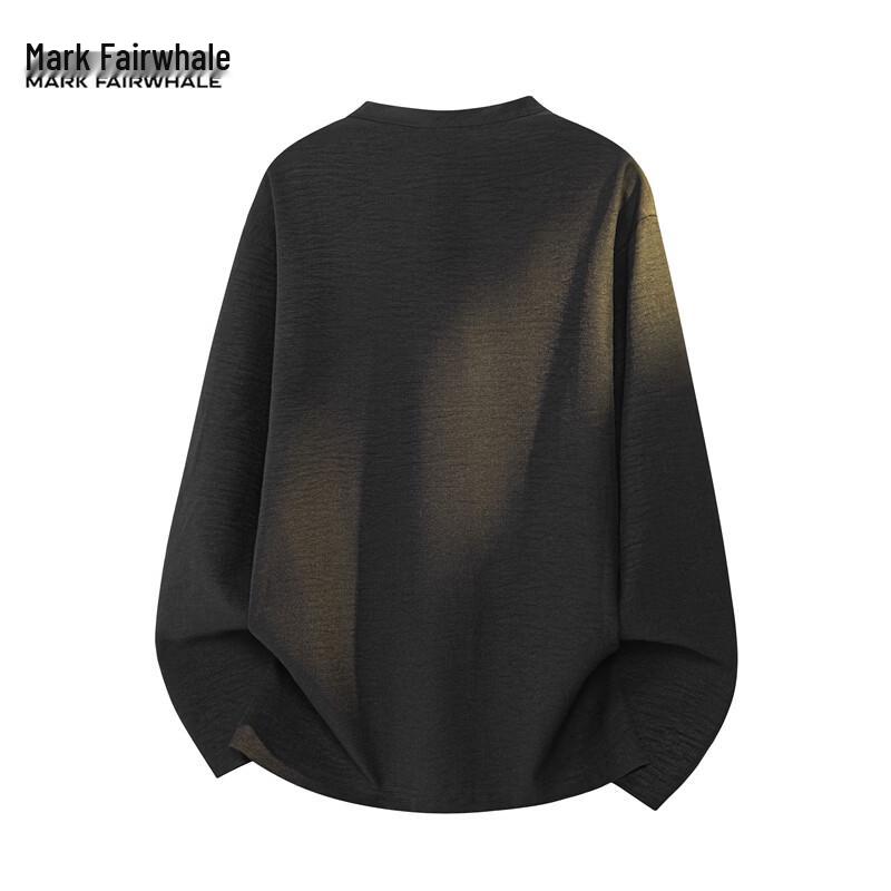 Mark Fairwhale Men's Casual Long Sleeve Henry Collar Pullover