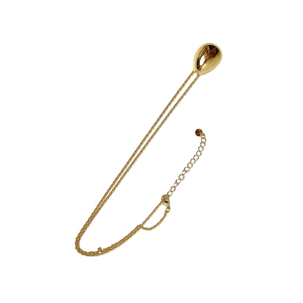 Chic Pendant Necklace with Smooth Waterdrop Charm Personalized Waterdrop Pendant Neck Jewelry Modern Neckchain Adornment