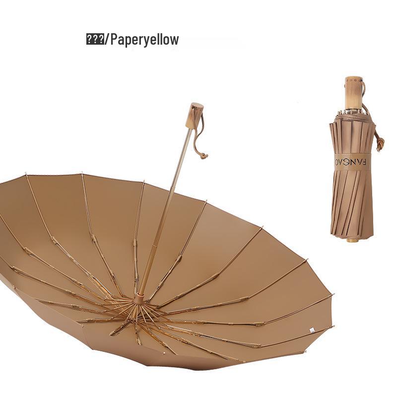 

Зонт от солнца и дождя Xiaohongshu с 16 спицами двойного назначения: Женский очень большой, прочный тройной кошелек в новом китайском стиле.