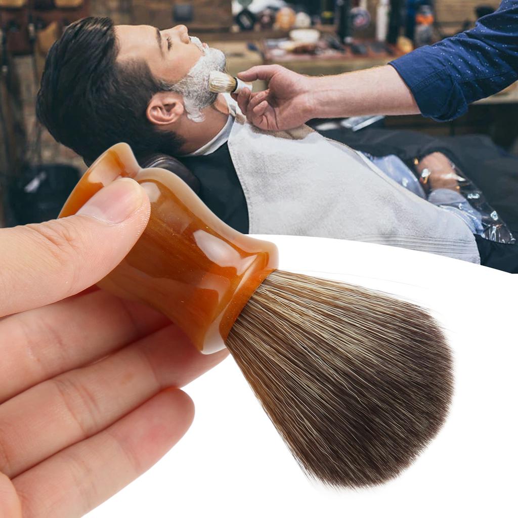 Cepillo Portátil para Barba Hombres Brocha para Espuma de Afeitar Secado Rápido Cerdas de Imitación Cepillo Limpiador de Barba