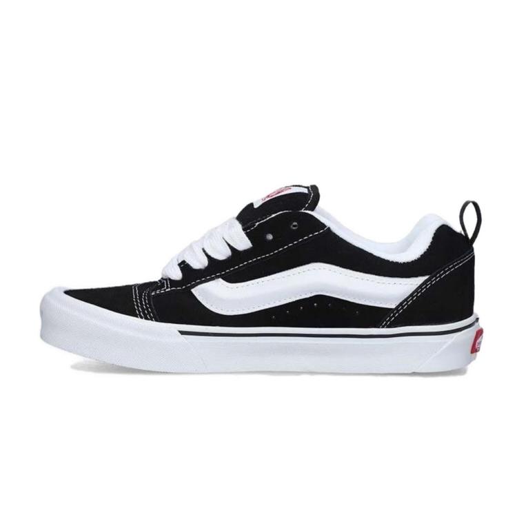 Vans Knu Skool Abriebfeste Low-Top Skateboard-Schuhe Unisex Schwarz VN0009QC6BT1(Team352-)