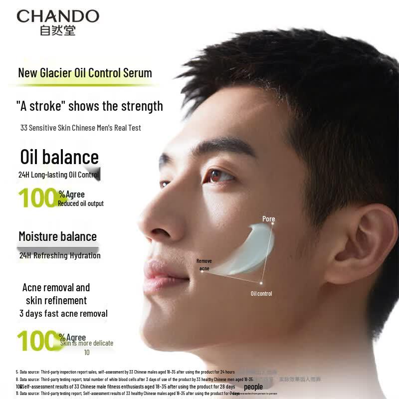 CHANDO Men's Glacial Oil Control Refreshing Lotion