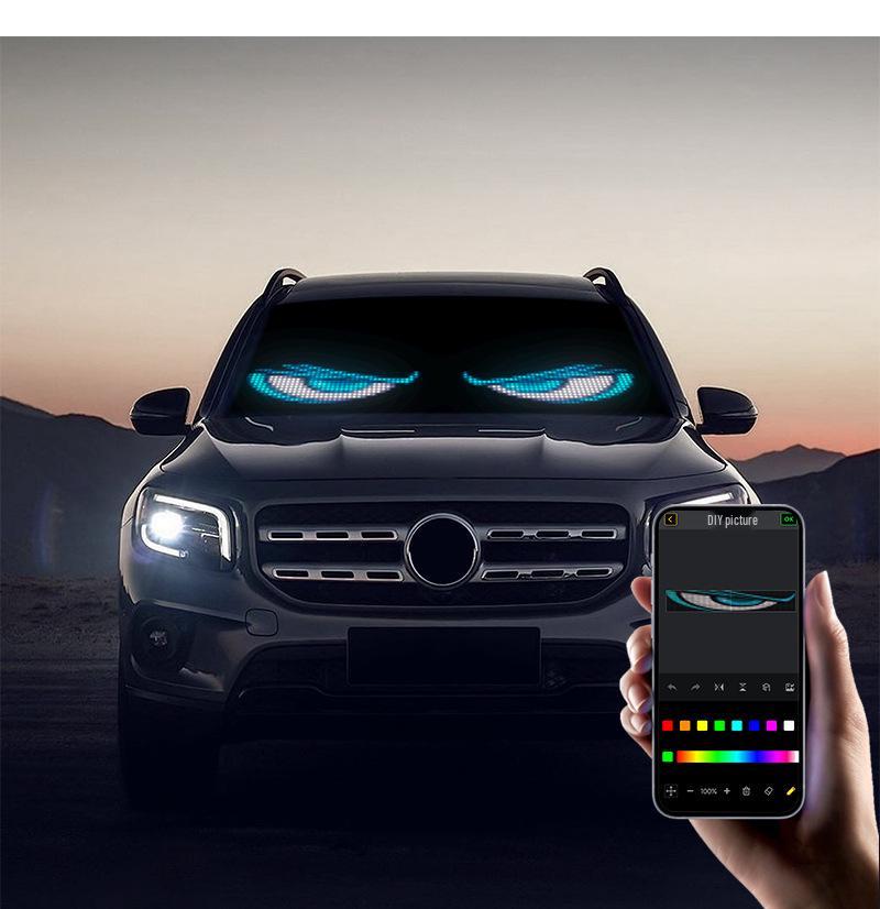 LED Flexible Screen Car Eye Light - Dynamic Internet Celebrity Smart Sticker