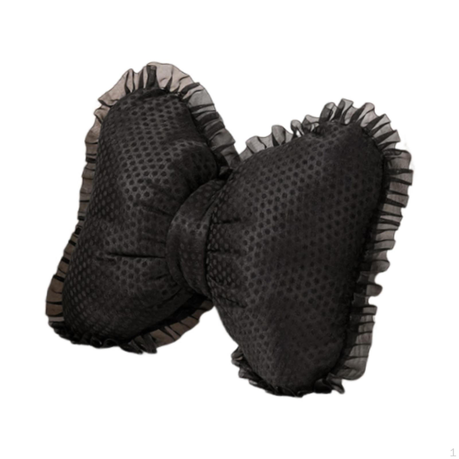 

Bowknot Pillow Back Cushion Crafts Ornament Wedding Gift Sofa Throw Comfortable for Office чёрный