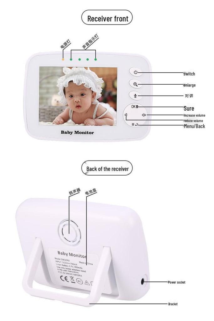 3.2-inch Baby Monitor with Two-way Talk & ECO Smart Wake-up