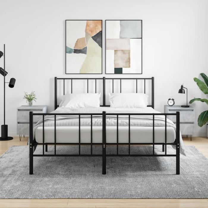VidaXL Bedside Tables 2 Pcs Concrete Grey 40x35x50 Cm Engineered Wood 826885