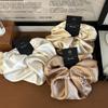 Korea Einfarbiger übergroßer Scrunchie für Mädchen Seiden-Haargummis Frauen elastische Satin-Haargummis gigantes pinke Scrunchies donna