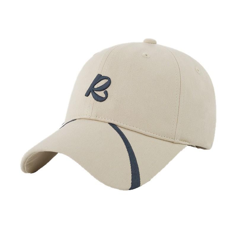 American Retro R Letter Baseball Cap Niche Design Sense Line Cap Face Small Versatile Sunshade Sunscreen Cap