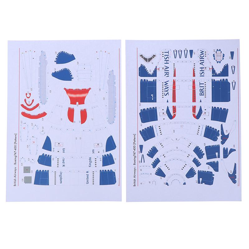 1:144 Boeing 747 Aircraft Civil Aviation Airliner Diy 3D Paper Card Model Set Model