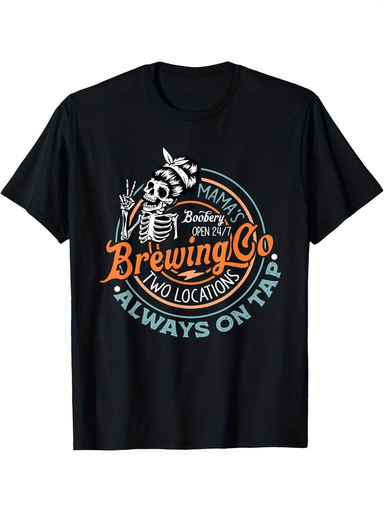 

Retro Mamas Boobery Brewing Co Humorous Nursing T-Shirt - Made Of XXL