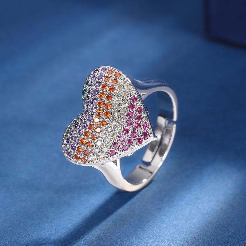 

Ювелирные изделия Цветной бриллиант Микро-инкрустированный Набор Сердце Темпераментные украшения