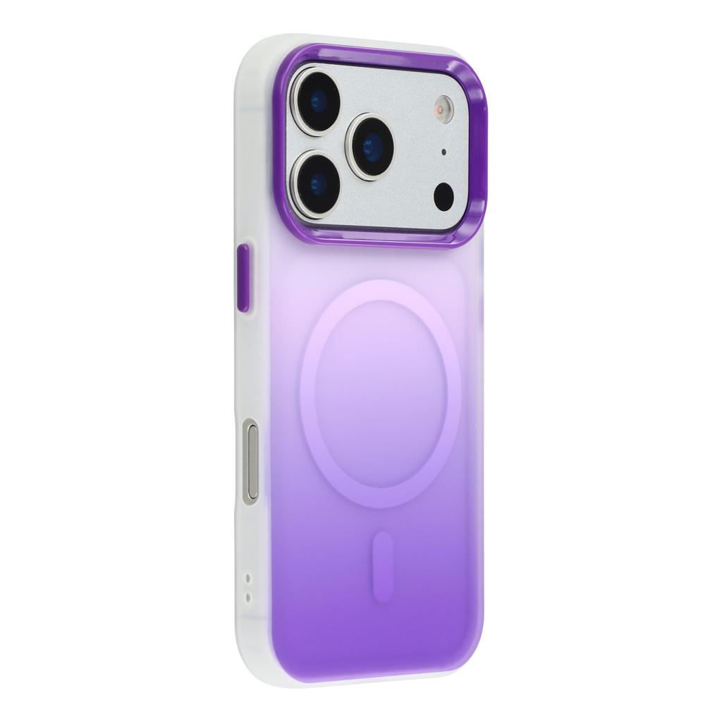 For iPhone 17 Pro Case Compatible with MagSafe Gradient Frosted Design PC + TPU Phone Cover