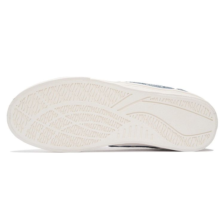 Li Ning 50/50 Canvas Fabric Slip Resistant Durable Lightweight Low Top Skate Shoes Men Sneakers Blue AECS023-2