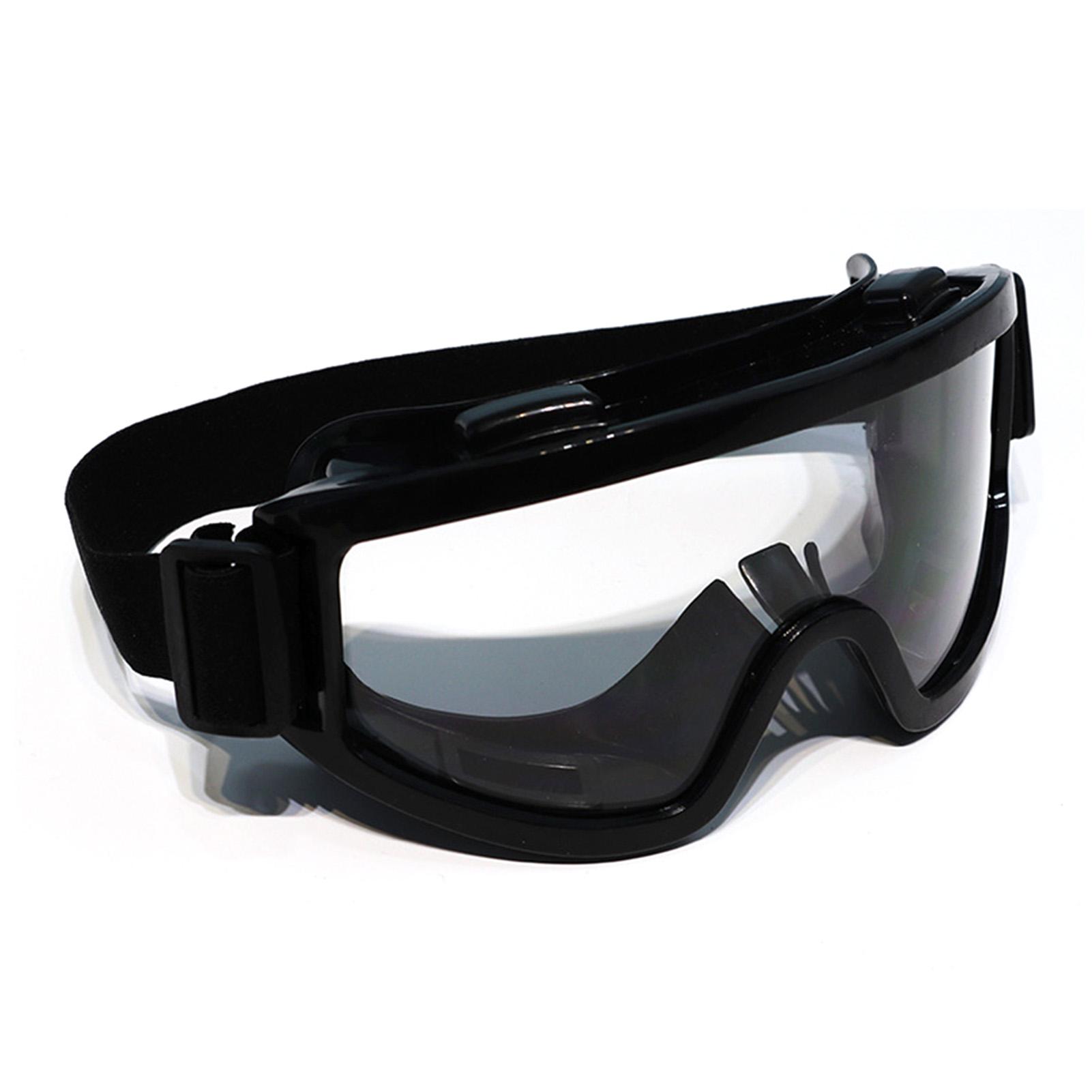 

Goggle Dustproof Protective Eye Wear Transparent Lens Comfortable for Working Viewing Black Frame Transparent Lens