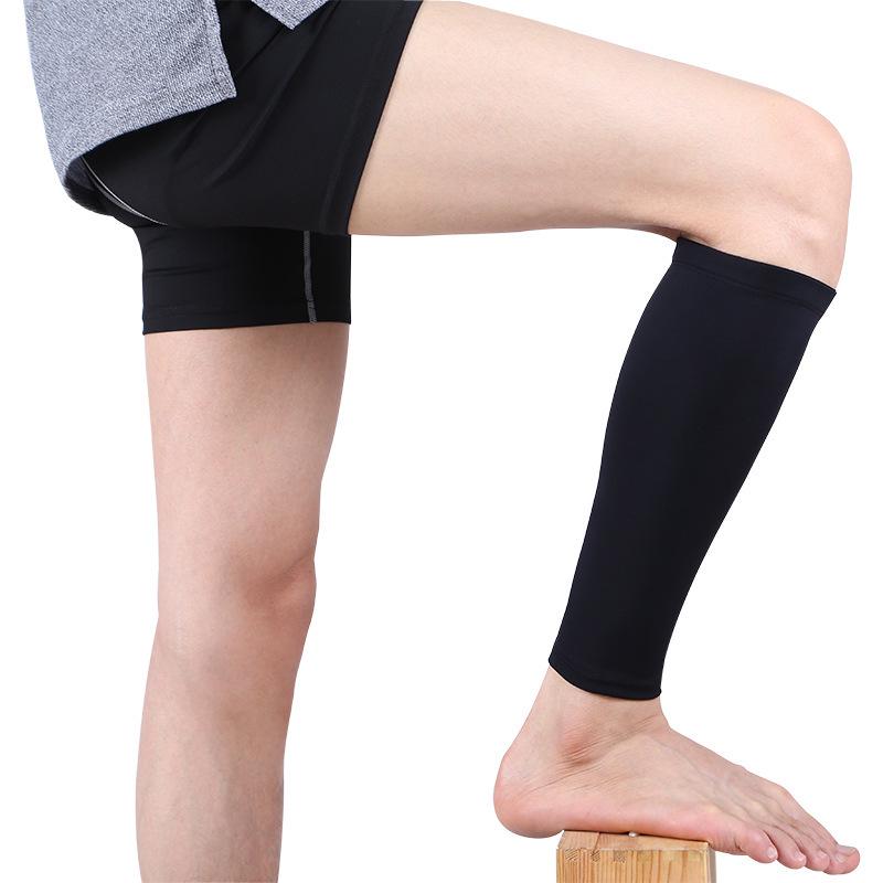 Leica's new high elasticity breathable basketball knee and calf pads prevent slipping, perfect for sports.