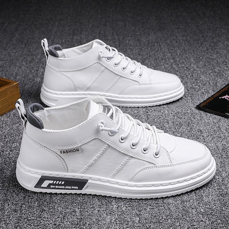 2025 New Mid-top Men's Shoes, Fashionable and Comfortable Men's Sports Board Shoes, Summer Breathable Trendy Shoes, Student Casual Shoes