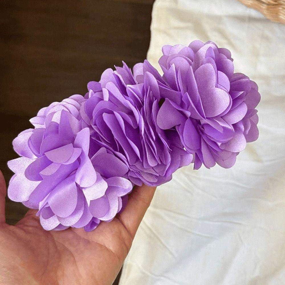 Bohemian Style Shark Clip Elegant Flower Hairgrips Hair Accessories Headwear Summer Vacation