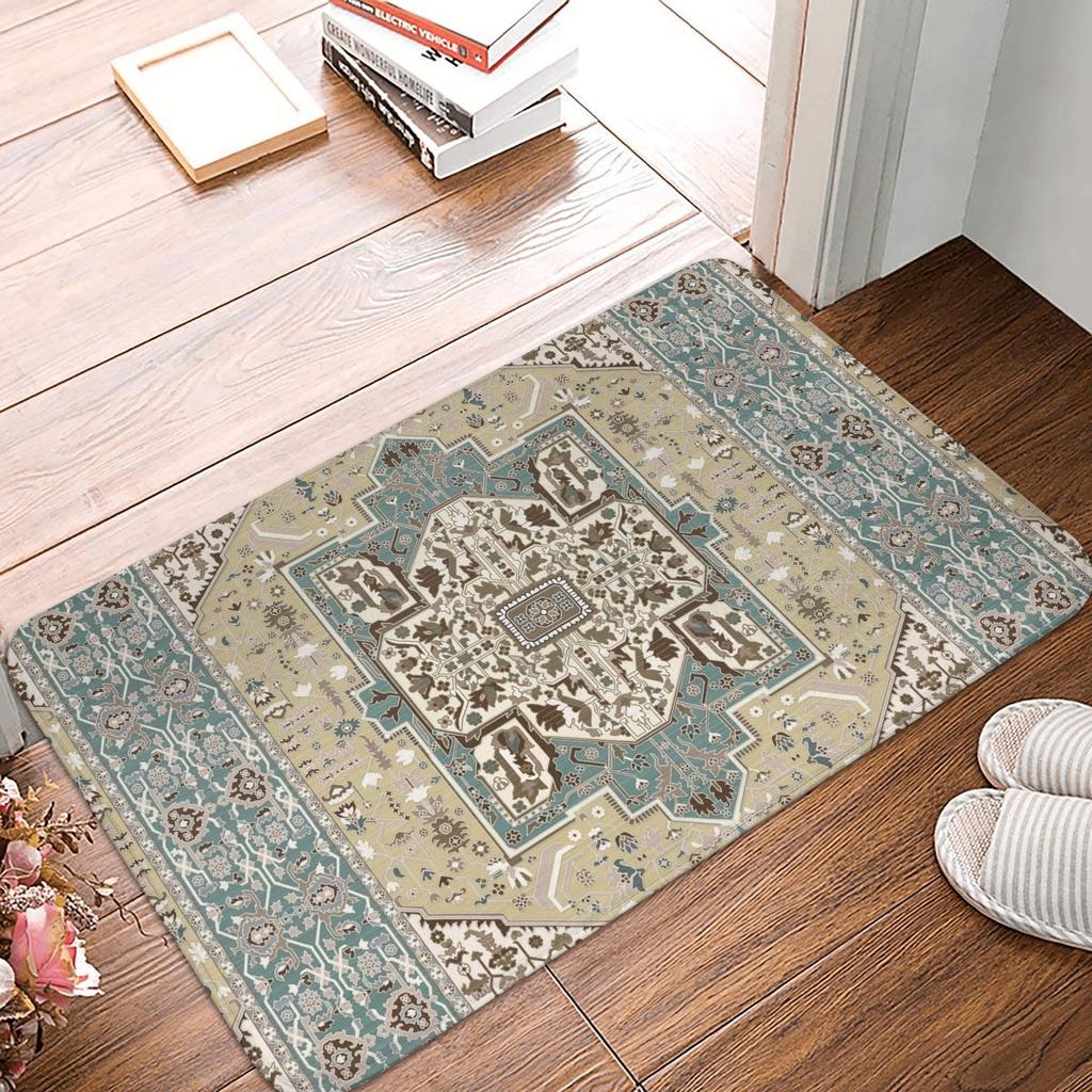 Antique Persian Rug Doormat Anti-Slip Kitchen Bathroom Mat Bedroom Balcony Door Floor Entrance Carpet Rug